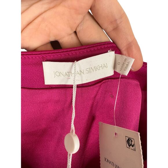 Simkhai Hansel Satin Midi Dress Halter Formal Party Cocktail Gala Guest Size 0 - Picture 13 of 14